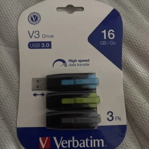 Verbatim 99126 USB 3.1 Gen 1 Flash Drive 16GB 3/Pk - Photo 1/1