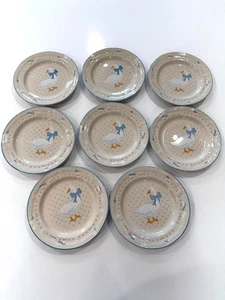 Tienshan Stoneware Goose Duck Salad Plates Set of 8 Bundle Lot - Picture 1 of 5