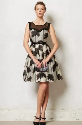 Anthropology Cleora Dress Orla Kiely Silk Size 10 - Image 1 of 4