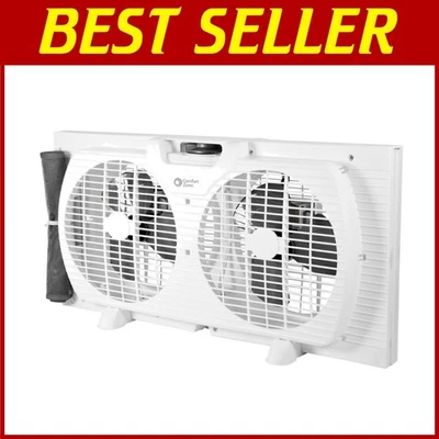 White 9" Dual Fans, Auto-Lock Expanders, Window Exhaust - Image 1 of 4