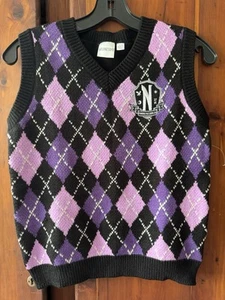 Wednesday Addams Argyle Sweater Vest Youth Size 13/14, Forever 21 - Picture 1 of 5