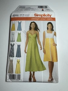 Simplicity Pattern 4996 UNCUT Womens Design Your Own Dress In 2 Lengths SZ14-20 - Picture 1 of 6