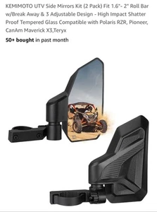 KEMIMOTO UTV Side Mirrors Kit (2 Pack) BRAND NEW !!! - Picture 1 of 14