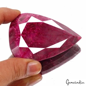 600 Ct Natural Pink Red Ruby Pear Faceted Huge Size Loose Museum Size Gemstone - Picture 1 of 7