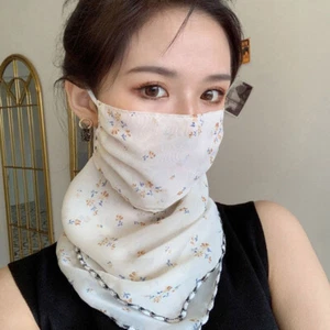 Outdoor Windproof Dustproof Breathable Scarf Mask Triangular Silk Scarf For _$d - Picture 1 of 29