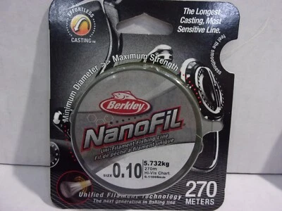 BERKLEY NANOFIL Fishing Line Hi Vis Chart color 4 lb. 270 meters - Image 1 of 2