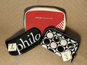 Lot of 3 Philosophy Makeup Bags - Picture 1 of 8