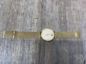 Movado Classic golden Dial Museum Quartz Watchmo 04 1 346395 free shipping - Picture 1 of 5