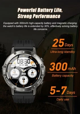 Shark Tech Sports Smartwatch with Flashlight, Heart Rate, and More - Image 1 of 4