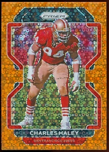 2021 Panini Prizm | Charles Haley Orange Disco Prizm #62 | 49ers NFL Football - Foto 1 di 2