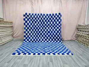 Moroccan Beni Rug Handmade Ourain Berber ourain Wool wool rug Authentic Carpet - Picture 1 of 8