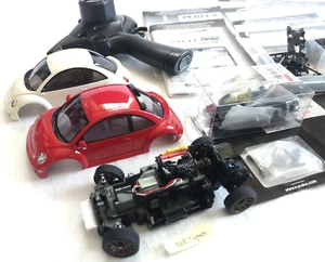 Kyosho Mini-Z MR-03 VE Chassis & VW Beetle Turbo S White/Red & KT-18 & Parts a - Picture 1 of 23