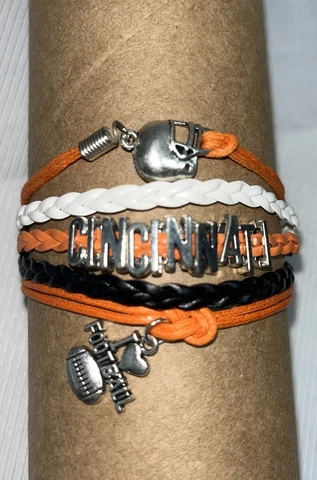 Bracket -NFL Cincinnati Charm Bracelet Football Quality Fast Ship USA Cover