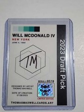 Will McDonald IV Artist Signed Football Art Card 2/10