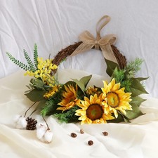 Artificial Flowers Door Decoration Wreath For Home Wedding Halloween Supply