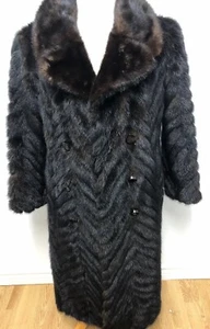 Dark Brown MINK FUR TAILS COAT FOR MEN LENGTH 43’’ Sz. XS (36) n.19-806 - Bild 1 von 5