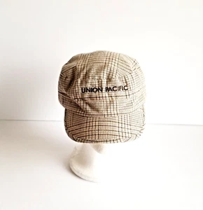PETER GRIMM Khaki Plaid Sister Cadet Cap Union Pacific Military Army Fidel Hat - Picture 1 of 12