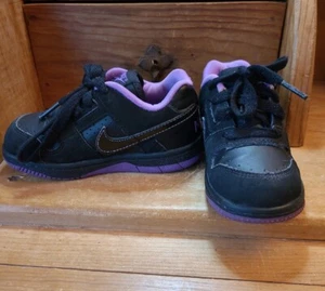 Nike Air Force 1 Black Purple Sz 8C - Picture 1 of 7