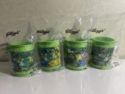 Kelloggs Vintage Coco Pops Twist Puzzle Picture Plastic Mugs Green Bundle Of 4 - Image 1 of 4