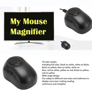 Electronic Mouse Magnifier Low Vision Reading Aid with 10 Color Modes and Image - Picture 1 of 12