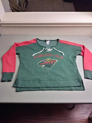 Minnesota Wild Women's Jersey Long Sleeve Shirt Small Sweater NHL Hockey Cover