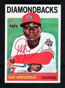 2013 Topps Heritage Real One Red Ink 3/10 Didi Gregorius #ROA-DG Rookie Auto RC