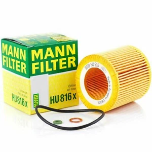 MANN Oil FIlter HU816x BMW 07-17 1,3,5,6,7,X1,X3,X5,X6,Z4 see fitment below - Picture 1 of 5