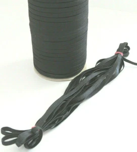 Gummilitze - Gummiband - Bandbreite 7 mm - Bandfarbe schwarz - 10 METER - Bild 1 von 2