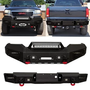 Front Rear Bumper Fits 2003-2006 GMC Sierra 2500HD/3500 w/Winch Plate and Lights - Picture 1 of 8