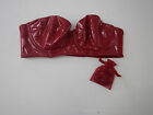 Victoria's Secret Faux Patent Leather Longline Balconette Bra, 36B, Red Lacquer