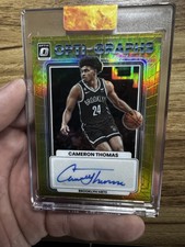 2022-23 Donruss Optic Opti-Graphs Choice Gold Prizm Auto #CAM Cameron Thomas /10