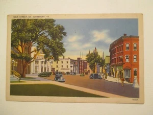 St Johnsbury Vermont Postkarte Main Street Vintage - Bild 1 von 2