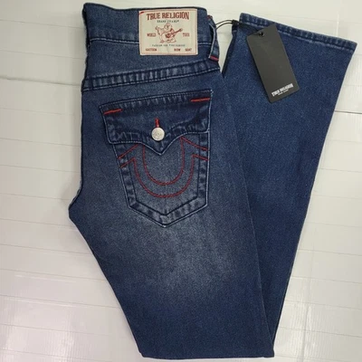 True Religion Ricky Big T Jeans 30x34 Red Stitch Mens New with Tags Authentic - Image 1 of 4
