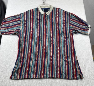 VTG Cotton Traders Sweater Mens 2XL Colorful 3D Textured Coogi Style Biggie 90s - Picture 1 of 10