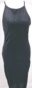 Topshop sparkly bodycon midi dress in a fitted, sleeveless style. - Picture 1 of 8