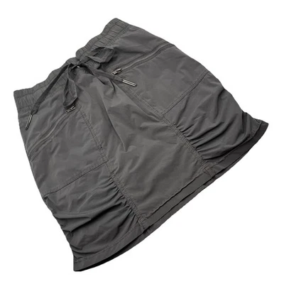 XCVI Wearables Mujer Traza Falda Acanalada Gris Cremallera Bolsillo Elástico Talla S *NUEVO* Foto 1 de 4