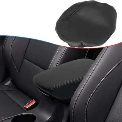 Center Console Armrest Cover for Kia Soul 2020-2025 Microfiber Leather Black Foto 1 de 4