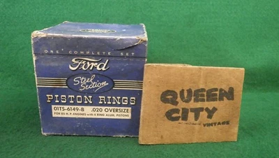 Новый из старых запасов набор поршневых колец Ford с плоской головкой Ford V8 01TS-6149-B 0,020 дюйма 3-1/16 4 кольца квасцы - Изображение 1 из 4