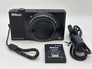 Nikon COOLPIX S8000 Black Digital Camera 14.2 MP 10x Opt. Zoom From Japan / Exc - Picture 1 of 8