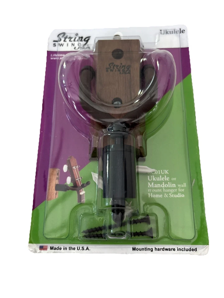 String Swing CC01UK Hardwood Home/Studio Ukelele Mandolin Hanger Oak New Sealed - Image 1 of 3