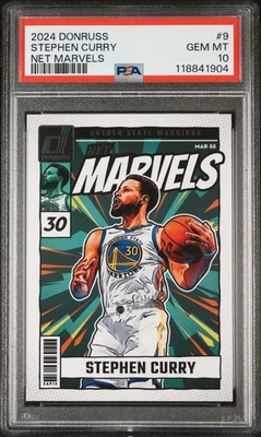 Stephen Curry 2024 Donruss Net Marvels PSA 10 #9 04 - Image 1 of 2