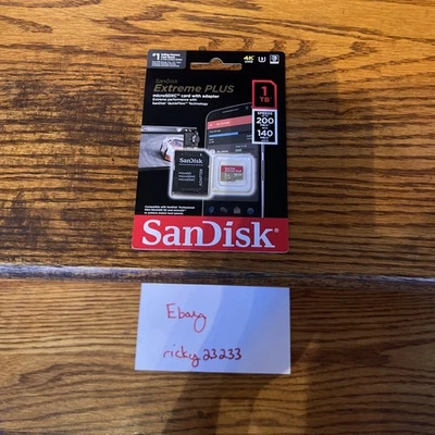 SanDisk Extreme PLUS 1TB Class 10 microSDXC UHS-I Memory Card-SDSQXBD-1T00-AN6MA - Image 1 of 2