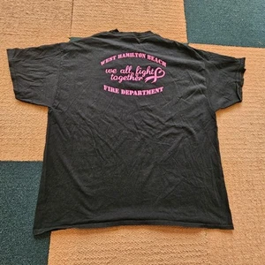 West Hamilton Beach NY Fire Department Adult T-Shirt Black 2XL Fight Cancer X2b - Picture 1 of 8