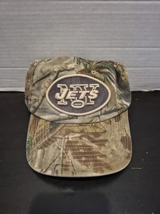 Jets Football Hat Team Cap Camo Print 47 Brand Size XL EUC - Picture 1 of 4