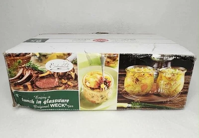 Lote de 6 tarros pequeños de vidrio Weck Rundrand-Glass 60 + tapa fresa Foto 1 de 4