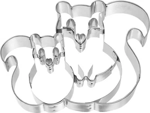 Ausstechform Eichhörnchenpaar Edelstahl mit Innenprägung Ausstecher Zoo Tiere - Bild 1 von 3