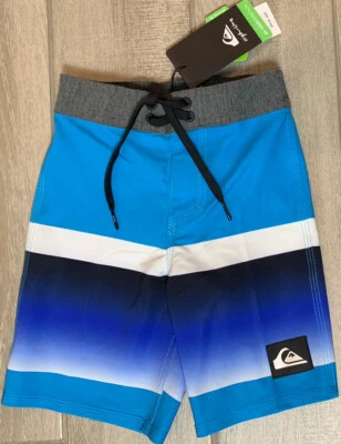 Quiksilver Boy’s Little Highline Slab Boardshort Swim Trunk Blithe Blue Sz 4 - Image 1 of 4