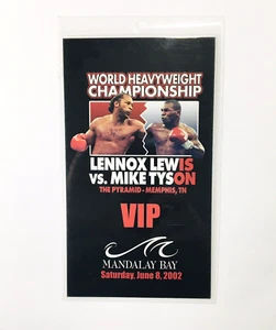 Original De Colección IRON MIKE TYSON vs LENNOX LEWIS BOXEO LUCHA VIP PASS VEGAS - Imagen 1 de 4