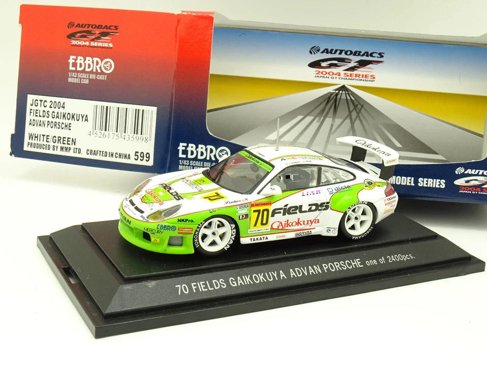 EBBRO 1/43 - Porsche 911 GT3 Advan Jgtc 2004 Fields Gaikokuya - Immagine 1 di 1