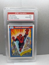 COSMIC SPIDER-MAN 1990 IMPEL  EMC GRADED 10 RED COSTUME ROOKIE  FIRST YEAR !!